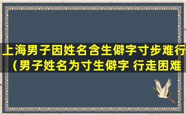 上海男子因姓名含生僻字寸步难行（男子姓名为寸生僻字 行走困难引关注）